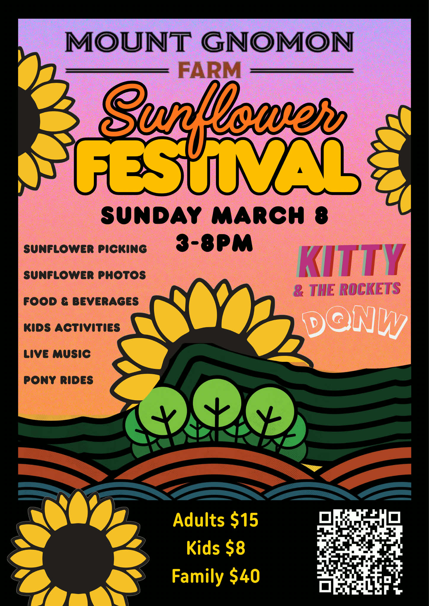 sunflower kitty poster